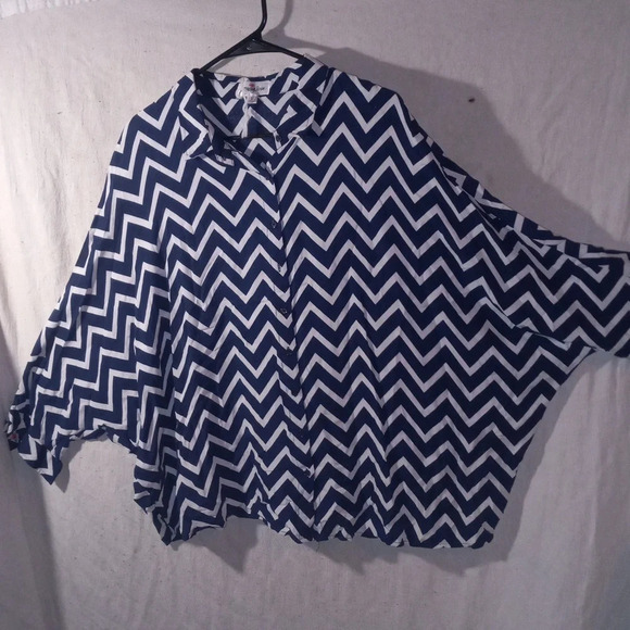 The Zig Zag Stripe Large Dolman sleeve - Picture 1 of 7